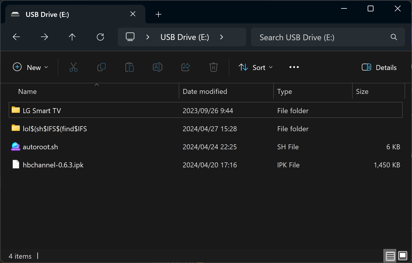 USB Drive Contents